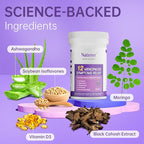 Menopause Supplement for Women, Relieves 12 Menopausal Symptoms* | Black Cohosh + Soy Isoflavones + Ashwagandha + Moringa | for Alleviate Hot Flashes*, Night Sweats*, Weight* & Mood Swings*