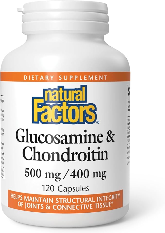 Natural Factors, Glucosamine & Chondroitin, Supports Healthy Joints and Connective Tissue, 120 Capsules