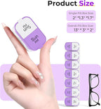 Odaro Extra Large Weekly Pill Organizer 2 Times A Day, Pill Box 7 Day Am Pm to Hold Daily Medicine Vitamin and Supplements - Purple