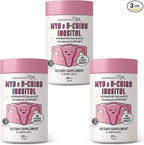 Legendairy Milk Myo Inositol and D Chiro Inositol Supplement for Women, 40:1 Ratio, PCOS Fertility Support, Hormone Balance, Sugar Free Vegan Chewable Tablets, Cherry Flavor, 90 Day Supply, Pack of 3