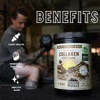 Earth Fed Muscle Chocolate Collagen Peptides Powder – Grass Fed Hydrolyzed Collagen for Women & Men - Healthy Bones, Skin & Hair - Types 1 & 3 Collagen Powder, 20g Per Serving, 19 Servings
