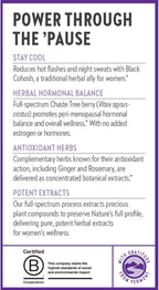New Chapter Menopause Supplement - Estrotone Herbal Hormone Balance for Women in Perimenopause, with Black Cohosh for Hot Flash Relief & to Reduce Night Sweats + Vitex, No Added Hormones - 60 ct