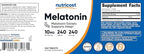 Nutricost Melatonin 10mg, 240 Tablets - 10mg Per Serving, Non-GMO, Gluten Free