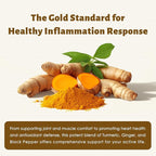 Turmeric Curcumin Supplement 1,500mg, 95% Standardized Curcuminoid with Ginger, MCT Oil, & Black Pepper for Better Absorption, for Antioxidant & Joint Support, 120 Capsules