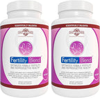 Daily Wellness Fertility Blend for Women - Fertility Supplements for Women, Conception Fertility Prenatal Vitamins, Trying to Conceive Progesterone Supplements, Cycle Support Conception Pills - 2 Pack