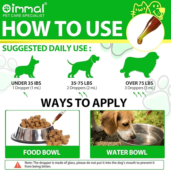 Dog Antibiotics for Skin Infection, Antibiotic for Dogs, Natural Antibiotics for Dogs Multivitamin Support Immune and Dog Allergy Itch Relief, Pet Antibiotics Supplement, 2 Fl Oz