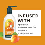 JASON Apricot and White Tea Glowing Body Wash, For a Gentle Feeling Clean, 30 Fluid Ounces
