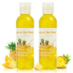 BASSI 2PCS Feminine Wash for Women pH Balance, All Natural Yoni Wash Body Wash Hygiene Vagina Wash Soap for Women Moisturizing Remove Odor Intimate Health, 5.07 Fl Oz, Pineapple Scent