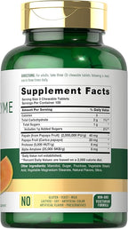 Carlyle Papaya Enzyme Chewable Tablets | Vegetarian, Non-GMO, Gluten Free Formula | Tropical Flavor