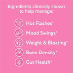 Florajen Triple-Action Menopause Probiotic - Hormonal Balance, Hot Flash, & Mood Swing Relief - Weight Management & Digestive Support - Featuring Berberine, Black Cohosh, & Botanical - 30 Capsules