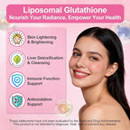 Liposomal Glutathione Gummies 1000mg, High Absorption Glutathione Supplement with Vitamin C, NAC, Milk Thistle for Skin Health, Liver Detox & Immune, Vegan, Sugar Free, Strawberry Flavor, 60 Count