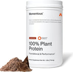 Momentous Vegan Protein Powder - 20 g Plant-Based Protein - NSF Certified for Sport - Gluten-Free - Non-GMO - 22 Servings for Essential Everyday Use - Chocolate
