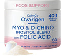 CalmCo Ovarigen Myo-Inositol & D-Chiro Inositol Supplement for Women – 40:1 Inositol Powder with Folic Acid, Fertility Supplements for PCOS, Hormone Balance and Ovarian Support (60 Servings)