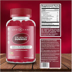 GeriCare Eye Support Gummies, Compare to Bausch and Lomb Ocuvite Gummy, Lutein & Zeaxanthin Vision Health Supplement, Naturally Sourced, Plant-Based, Non-GMO, Gluten-Free, 60 Chewable Berries Gummies