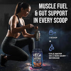Vega Sport Vegan Protein Powder + Recovery - 30g Plant Based Protein per Serving, Mocha, 19 Servings, 5g BCAAs, Probiotics, NSF Certified, for Shakes & Smoothies, 1.8lbs (Packaging May Vary)