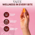 Kelp Supplement 1000mg – Iodine Formula with Fucus, Marine Trace Minerals, Seaweed-Derived Plant-Based Gummies, Vegan-Friendly, Gluten-Free, Non-GMO, 60 Chewables for Women and Men, Daily Use