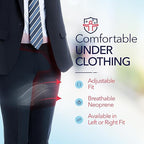 Dr. Arthritis Doctor Developed Strengthening Stabilizing Hip Brace for Men Women,Compression Wrap for Hip Pain,Hips Support Brace,Thigh Supports With Handbook, hamstring brace(LXL, Black)