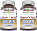 Amazing Formulas Brewers Yeast 1500 Mg Per Serving Tablets Supplement | Non-GMO | Gluten Free | Made in USA (240 | 2 Pack)