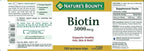 Natures Bounty Biotin 5000mcg 150 Rapid Release Softgels (Value Pack of 3)