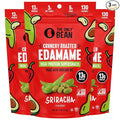 The Only Bean Crunchy Roasted Edamame Snack (Sriracha), High Protein Snacks (13g) Healthy Protein Chips, Keto Friendly Food (2g Net), Plant-Based Vegan Snacks, Office Snacks, Spicy Snack, 4oz (3 Pack)