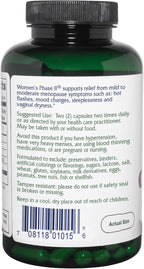 Vitanica Women's Phase II, Menopause Support, Vegan, 90 Capsules