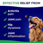 Glucosamine for Dogs Hip & Joint Supplement - Chondroitin, Omega-3, MSM - Joint Health & Pain Relief - Senior & Large Dogs - Made in USA - 180 Mobility Chews