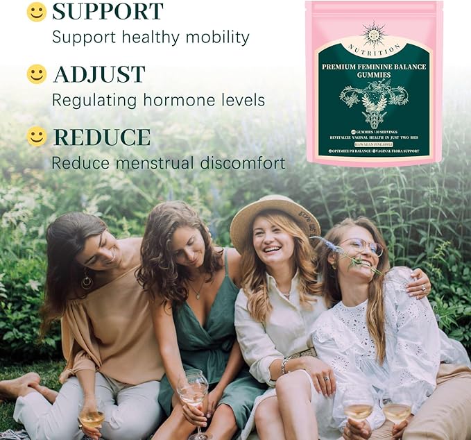 Vital Source Feminine Balance Gummies, Gluten-Free, Vegan, Hawaiian Pineapple Flavor(1 Pack 60 Count)