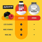 Airborne Vitamin C 1000mg (per Serving) - Very Berry Chewable Tablets (116 Count in a Bottle), Gluten-Free Immune Support Supplement, with Vitamins A C E, Zinc, Selenium, Ginger, Antioxidants