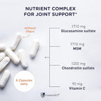 FürstenMED Glucosamine Chondroitin MSM Supplement - Chondroitin & Glucosamine Nutritional Supplements for Bones & Normal Cartilage Health - Support Normal Joint Health with Vitamin C - 180 Capsules