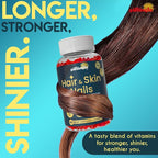 SINCE 1871 GÜLLÜOGLU Hair, Skin & Nails Gummies – Biotin 5000 mcg, Collagen 200 mg & Keratin 50 mg – with MSM, Bamboo & Vitamins A, C, D, E – Gluten-Free, Non-GMO, 60 Berry Gummies