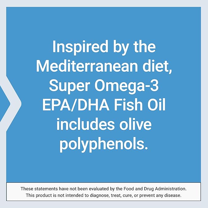 Life Extension Super Omega-3 EPA/DHA Fish Oil, Sesame Lignans & Olive Extract – Cognitive Health, Cholesterol Health Support, Gluten-Free, Non-GMO, 120 Softgels