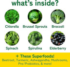 Kwala Nutrition Super Greens Gummies - with Moringa, Spirulina & Chlorella - Made in USA - 60 Gummies - 30 Day Supply