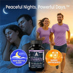 DormiOn™ Sleep + Restore + Stress Supplement | Herbal Sleep Aid for Women & Men | No Melatonin, Non-Habit Forming | Ashwagandha, GABA, Valerian & Magnesium | Vegan, 60 Capsules