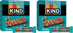 KIND Nut Bars, Dark Chocolate Nuts and Sea Salt, Healthy Snacks, Gluten Free, Low Sugar, 6g Protein, (Pack of 24)