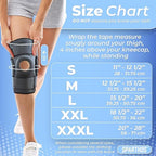 Sparthos Knee Brace - Heavy-Duty Hinged Support for ACL, MCL, Meniscus Tear, Arthritis Pain - Open Patella - 4-Strap Adjustable, For Men & Women, Check Size Chart (Beige-XXL, Fits 18½-22″ Thigh)
