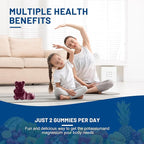 Potassium Magnesium Gummies - Magnesium Glycinate B6,D3 & Potassium Citrate for Leg Cramps,Muscle,Electroyte for Adults Kids,Sugar-Free - 60 Blueberry Gummies