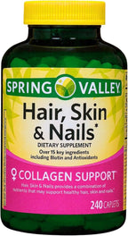 Unique Bundle Store Hair Skin Nails Vitamins 240 Caplets – Hair, Skin and Nails Supplement with Biotin, Collagen, Antioxidants – Hair and Nail Vitamins for Women – 80 Day Supply (Pack of 1)
