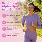2 Pack Alpha Lipoic Acid Gummies 600mg, High Absorption Chewable ALA Supplement for Antioxidant Support, Raspberry Flavor, Vegan, Sugar Free, 120 Count