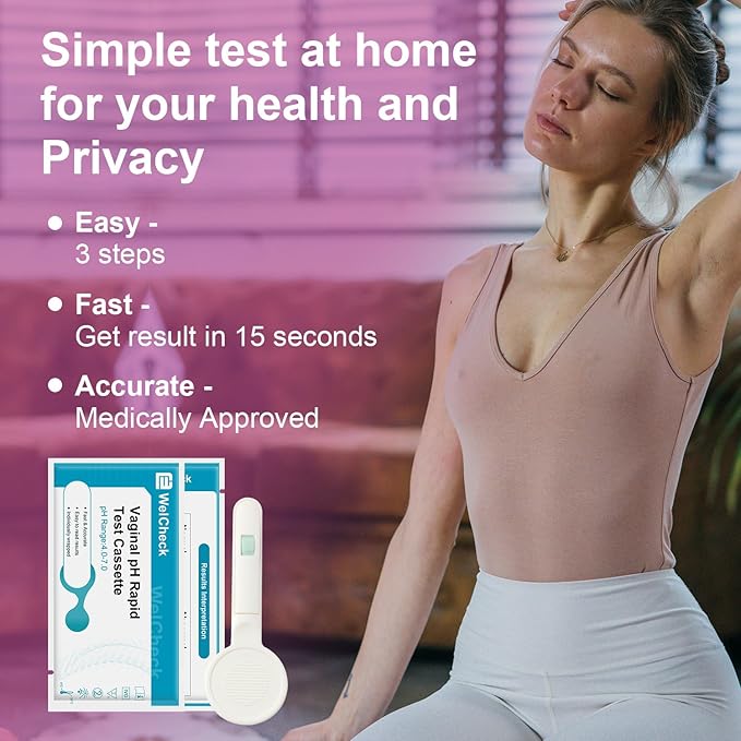 Vaginal pH Test Strips, Vaginal Yeast Infection Test Strips, Feminine pH Test, BV Test Strips pH Balance for Women, 3 Pcs