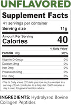 MariGold Grass-fed Collagen Peptides Powder Unflavored 1LB - 100% Pure, Type I & III Bovine Hydrolyzed Collagen, Non-GMO, Hormone-Gluten-Dairy Free, Keto-Friendly, Easy to Mix