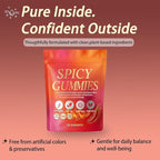 Spicy Square Gummy, Hot Peach Gummies – Natural Chili Flavor, 30 Gummies
