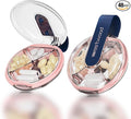 HyJeryty Easy-Grip Round Small Pill Organizer - 4 Compartment Travel Case Compact Pill Box with Strap, Portable and Moistureproof for Vitamins/Medication/Supplements(Blue)