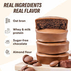 Fitness SHOCK Chocolate Protein Brownie - No Added Sugar, 7.5g Protein, Low Carb Guilt-Free Dessert - 0g Added Sugar, 10g Net Carbs, 5g Fiber, Non-GMO, Oat Bran - 10 x 50g