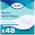 TENA ProSkin Ultra Body Wipes for Adults, 48 Count (Pack of 1), White