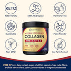 Doctor's Recipes Multi Collagen Peptides Powder for Women & Men, Grass-Fed Bovine Hydrolyzed Protein Type I II III V X, for Skin, Hair, Nails, Unflavored, Easy to Dissolve, Paleo & Keto, 16oz