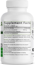 Bronson Rhodiola Rosea Vegetarian Capsules - Adaptogenic Herb - Brain, Stress & Mood Support - Non-GMO, 120 Count