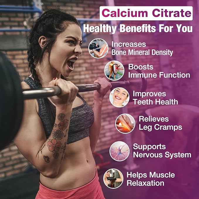 2 Pack Calcium Citrate Gummies - 1000mg per Serving - Supports Bone & Teeth Health with Vitamin D3 & K2 - Delicious Peach Flavor - Non-GMO, Gluten-Free - 120 Gummies