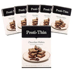 Proti-Thin High Protein Chocolate Wafer Squares, 15g Protein, Low Calorie, Low Sugar, Aspartame Free, Diet Wafer Bars, Healthy Snack, 2 Wafers per Serving, 5 Count Box (6 Boxes - Save 10%)