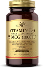 Solgar - Vitamin D3 (Cholecalciferol) 1,000 IU Softgels, 250 Count