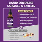 Valerian Root Sleep Support Drops, Natural Herbal Supplement Tincture with Passion Flower and Chamomile Extract for Better Sleep & Relaxation. 2oz